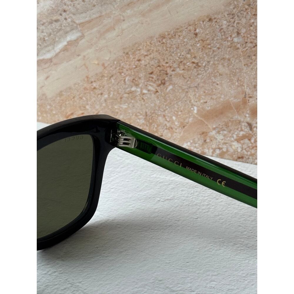 NEW Gucci GG0001S Black Striped Arm Sunglasses - Picture 6 of 6